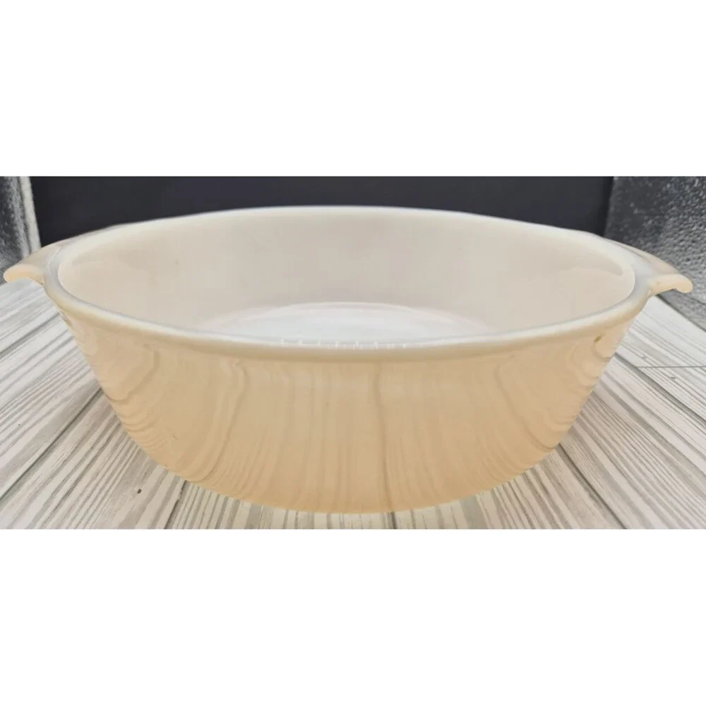 Vintage Anchor Hocking Fire King #437 Peach Luster Casserole Dish 1.5 Qt 1950s